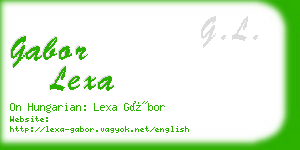 gabor lexa business card